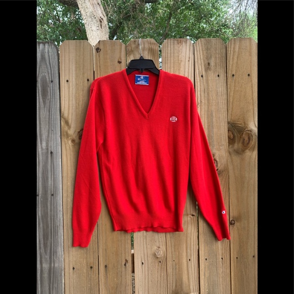 80’s Vintage “Beer nuts” Champion v-neck sweater M.